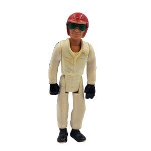 Play People Stunt Rider Driver 3 3/4 Action Figure WHITE SUIT Vintage Tonka
